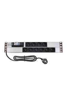 Amp Connect 19" 2u 10 Ups / Fransız Soketli 16a Otomatik Sigorta Koruyuculu Alüminyum Kabin Prizi Pdu Amp Connect 19" 2u 10 Ups / Fransız Soketli 16a Otomatik Sigorta Koruyuculu Alüminyum Kabin Prizi Pdu
