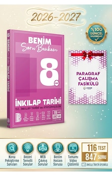 Benim Hocam 8. Sınıf İnkılap Tarihi Soru Bankam Benim Hocam