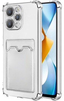 Apsuwa Xiaomi Redmi 12 Kamera Korumalı Kartlıklı Setra Şeffaf Silikon Kılıf Apsuwa Xiaomi Redmi 12 Kamera Korumalı Kartlıklı Setra Şeffaf Silikon Kılıf