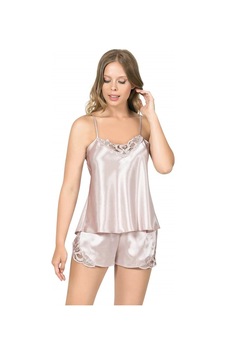 İkikareshop Pudra Saten Babydoll Şort Takımı Zarif Kadın Gece Giyim Çok Renkli İkikareshop Pudra Saten Babydoll Şort Takımı Zarif Kadın Gece Giyim Çok Renkli