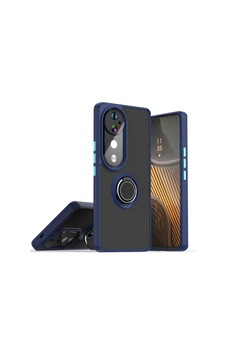 Vivo V40 Pro Uyumlu Kılıf Yüzüklü Standlı Extra Darbe Koruma Sert Silikon Kapak - Lacivert Lacivert Vivo V40 Pro Uyumlu Kılıf Yüzüklü Standlı Extra Darbe Koruma Sert Silikon Kapak - Lacivert Lacivert