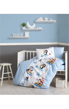 Penguen - Mavi Baby Collection Nevresim Takımı Penguen - Mavi Baby Collection Nevresim Takımı
