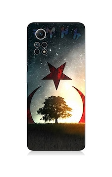 Xiaomi Redmi Note 12 Pro 4g Uyumlu Göktürkçe Türk Ve Ağaç Bayrak Desenli Silikon Kılıf Xiaomi Redmi Note 12 Pro 4g Uyumlu Göktürkçe Türk Ve Ağaç Bayrak Desenli Silikon Kılıf