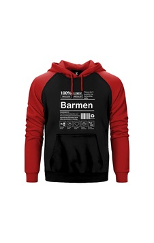 Barmen Kırmızı Renk Reglan Kol Sweatshirt / Hoodie Barmen Kırmızı Renk Reglan Kol Sweatshirt / Hoodie