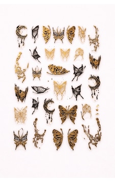 Bronze Gothic Butterfly Nail Art Sticker Sw-cs062 Bronze Gothic Butterfly Nail Art Sticker Sw-cs062