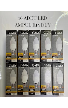 Ct-4079 Led Buji Ampul 7w Beyaz Işık E14 Duy - 10 Lu Paket Ct-4079 Led Buji Ampul 7w Beyaz Işık E14 Duy - 10 Lu Paket