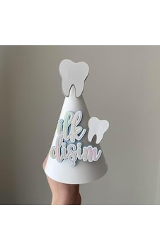 Wenucapartyshop İlk Diş Bebek Parti Şapkası, El Yapımı Kağıt İlk Dişim Kutlama Şapkası Acı Kahverengi Wenucapartyshop İlk Diş Bebek Parti Şapkası, El Yapımı Kağıt İlk Dişim Kutlama Şapkası Acı Kahverengi