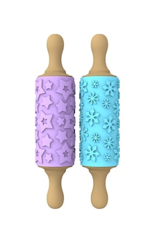 Mini Desenli Merdane Seti 2'li Yıldız / Kar Mor, Mavi Mini Desenli Merdane Seti 2'li Yıldız / Kar Mor, Mavi