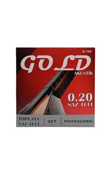Gold G-109 0.20 Uzun Sap Topuzlu Saz Teli Takımı Gold G-109 0.20 Uzun Sap Topuzlu Saz Teli Takımı