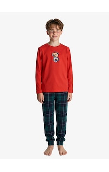 Blackspade Erkek Çocuk Polar Pijama Takımı 41028 - Kırmızı