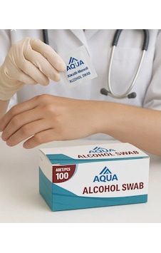 Aqua lü Swab Mendil hol Swab %70 Ethyl İçerikli Steril Hijyen Temizlik Aqua lü Swab Mendil hol Swab %70 Ethyl İçerikli Steril Hijyen Temizlik