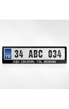 Kişiye Özel Aşk Çekenin Yol Gidenin Yazılı Plakalık 254897428 Kişiye Özel Aşk Çekenin Yol Gidenin Yazılı Plakalık 254897428