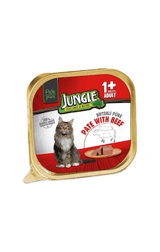 Jungle Biftekli Pate Yetişkin Kedi Yaş Maması 32 x 100 G Jungle Biftekli Pate Yetişkin Kedi Yaş Maması 32 x 100 G