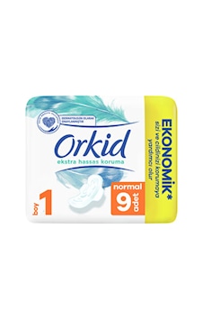 3 Adet Orkid Extra Hassas Koruma Tekli Hijyenik Ped Normal 9'lu Boy 1
