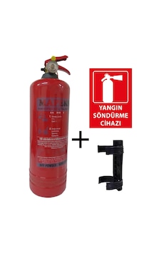 Mapeks Yangın Tüpü 2 KG + Plastik Aparatı ve Yangın Tüpü Levhası Set Mapeks Yangın Tüpü 2 KG + Plastik Aparatı ve Yangın Tüpü Levhası Set