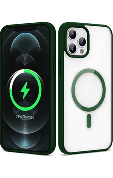 Apple Uyumlu iPhone 12 Pro Max Kılıf M-safe Wireless Şarj Özellikli Silikon Zore Ege Kapak Koyu Yeşil Apple Uyumlu iPhone 12 Pro Max Kılıf M-safe Wireless Şarj Özellikli Silikon Zore Ege Kapak Koyu Yeşil