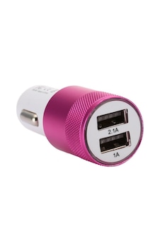 Çakmak Soketi Çift Usb'Li-Pembe / Icca84-3