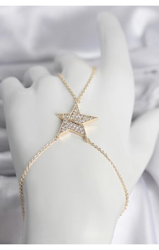 Pirinç Gold Renk Zirkon Taşlı Yıldız Model Kadın Şahmeran 5886 Çok Renkli Pirinç Gold Renk Zirkon Taşlı Yıldız Model Kadın Şahmeran 5886 Çok Renkli