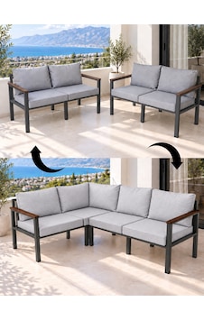 Neokas Balkon L Koltuk, 4 Kişilik Köşe Takımı, Bahçe Mobilyası, Balkon Mobilyası Beyaz Neokas Balkon L Koltuk, 4 Kişilik Köşe Takımı, Bahçe Mobilyası, Balkon Mobilyası Beyaz