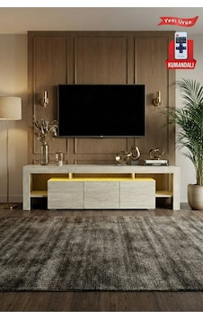 Kale Ledli Tv Ünitesi 200 Cm Traverten Kale Ledli Tv Ünitesi 200 Cm Traverten