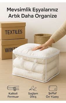 Pratik Saklama Hurcu 40x48x15cm - Katlanabilir, Fermuarlı, Yatak Altı & Dolap İçi Hurç Diğer Pratik Saklama Hurcu 40x48x15cm - Katlanabilir, Fermuarlı, Yatak Altı & Dolap İçi Hurç Diğer