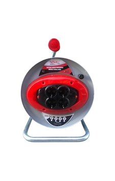 Novax 4lü Grup Metal Makaralı Uzatma Kablo 3x2.5 20mt 20 M