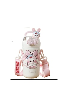 Vagonlife D9363 Pembe Tavşan Paslanmaz Çelik Termos 490 Ml Renkli