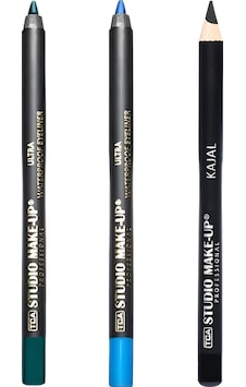 Tca Studio Make-Up Ultra Waterproof Göz Kalemi 808 Dark Blue + 805 Green + Ultra Waterproof Eyeliner Kajal Black Tca Studio Make-Up Ultra Waterproof Göz Kalemi 808 Dark Blue + 805 Green + Ultra Waterproof Eyeliner Kajal Black