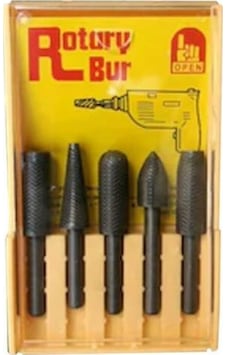 Rotary Bur Matkap Uçlu Eğe 5 Li Takim