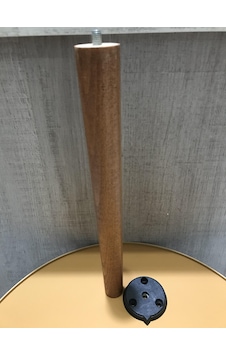 10 ADET 30CM CEVİZ RENK Konik Zigon Sehpa Ayak Ve Plastik Aparatı