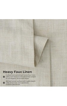 Hpd Half Price Drapes Fhlch-vet200210-108 Suni Keten Perde, 1 Panel, Krem Rengi 50 x 22 Hpd Half Price Drapes Fhlch-vet200210-108 Suni Keten Perde, 1 Panel, Krem Rengi 50 x 22