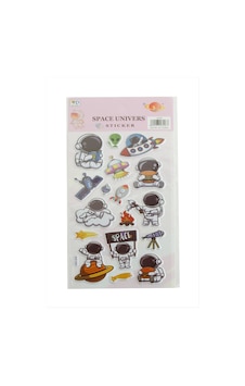 Astronot Kabartmalı Sticker