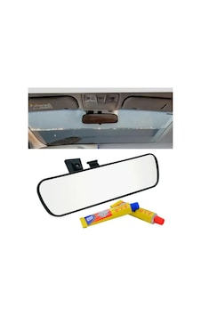 Oto Dikiz Aynası Araba İç Dikiz Aynası 21x5cm Yapıştırma Metal Ayaklı