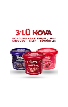 Freeze Dried Çilek, Böğürtlen Ahududu Kova 3'lü Paket Diğer Freeze Dried Çilek, Böğürtlen Ahududu Kova 3'lü Paket Diğer
