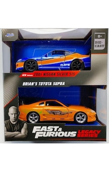 Jada 2001 Nissan Silvia 515 Brian's Toyota Supra 1/32 Model Araba Jada 2001 Nissan Silvia 515 Brian's Toyota Supra 1/32 Model Araba
