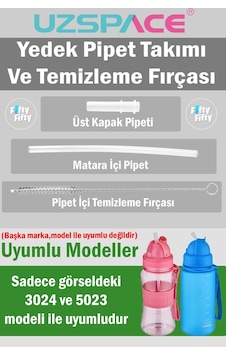 Uzspace Yedek Pipet Takımı Ve Pipet Temizleme Fırçası 1 Set 3 Parça -kapak Hariçtir--- Uzspace Yedek Pipet Takımı Ve Pipet Temizleme Fırçası 1 Set 3 Parça -kapak Hariçtir---