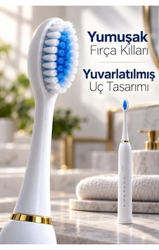 Ers- Beyaz Elektrikli Diş Fırçası 3 Yedek Başlıklı