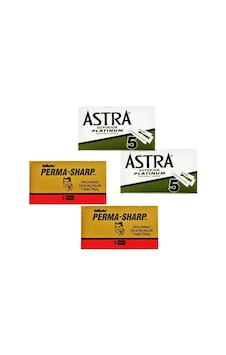 Lexroo 2 Adet 5'li Kutu Astra Ve 2 Adet 5'li Kutu Permasharp Çift Taraflı Tıraş Bıçağı Lexroo 2 Adet 5'li Kutu Astra Ve 2 Adet 5'li Kutu Permasharp Çift Taraflı Tıraş Bıçağı