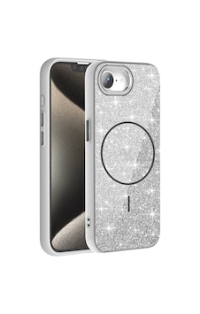 Apple Apple iPhone Uyumlu 16e Kılıf M-safe Şarj Özellikli Parlayan Simli Zore Okso Kapak Çok Renkli Apple Apple iPhone Uyumlu 16e Kılıf M-safe Şarj Özellikli Parlayan Simli Zore Okso Kapak Çok Renkli
