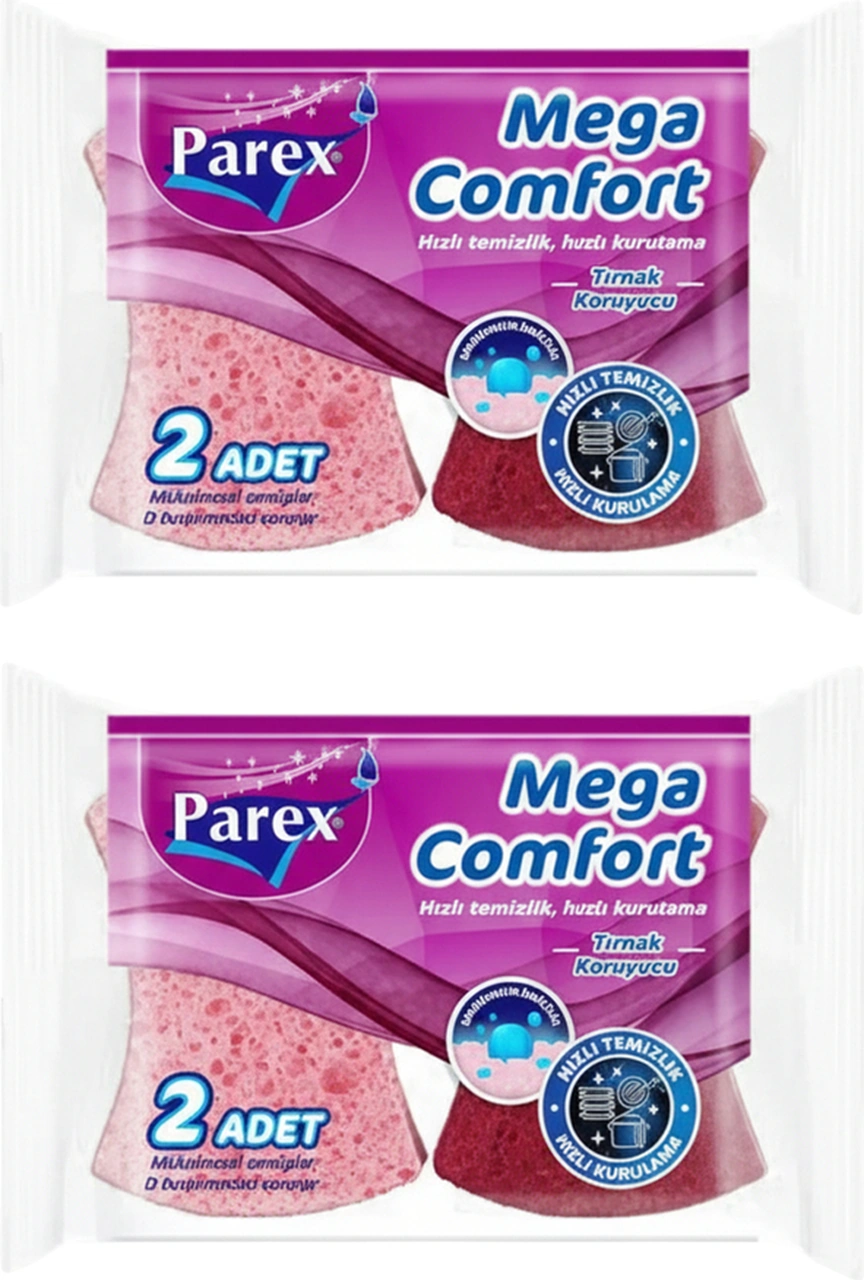 Mega Comfort 2'li Oluklu Sünger İkili Paket Mega Comfort 2'li Oluklu Sünger İkili Paket