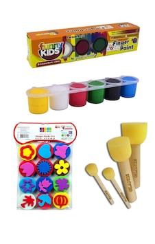 Rich Funny Kids 25 Ml Parmak Boyası Eva Baskı Set 4'lü Set Çok Renkli