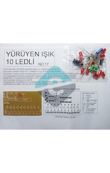 Elektronikport-Yürüyen Işık Devresi 10 Ledli Demonte Kit Kendin Yap