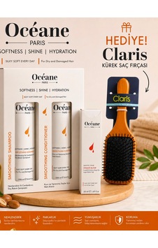 Oceane Paris Smoothing Hydra Saç Bakım Seti - Argan + Claris Kürek Saç Fırçası Oceane Paris Smoothing Hydra Saç Bakım Seti - Argan + Claris Kürek Saç Fırçası