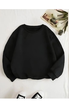 Mbb E-ticaret Kadın 3 İplik Pamuklu Bisikilet Yaka Sweatshirt - Siyah Mbb E-ticaret Kadın 3 İplik Pamuklu Bisikilet Yaka Sweatshirt - Siyah
