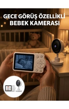 Northcity Gece Görüşlü Kablosuz Bebek Monitörü Ağlama Ve Hareket Algılama Yeni Nesil Açık Gri Northcity Gece Görüşlü Kablosuz Bebek Monitörü Ağlama Ve Hareket Algılama Yeni Nesil Açık Gri