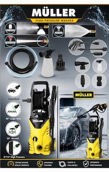 Pro Müller Pro 180-200 Bar Max Bakır Sargılı Hava Su Soğutmalı Yüksek Basınçlı Bahçe Ve Oto Yıkama Makinesi Pro Müller Pro 180-200 Bar Max Bakır Sargılı Hava Su Soğutmalı Yüksek Basınçlı Bahçe Ve Oto Yıkama Makinesi