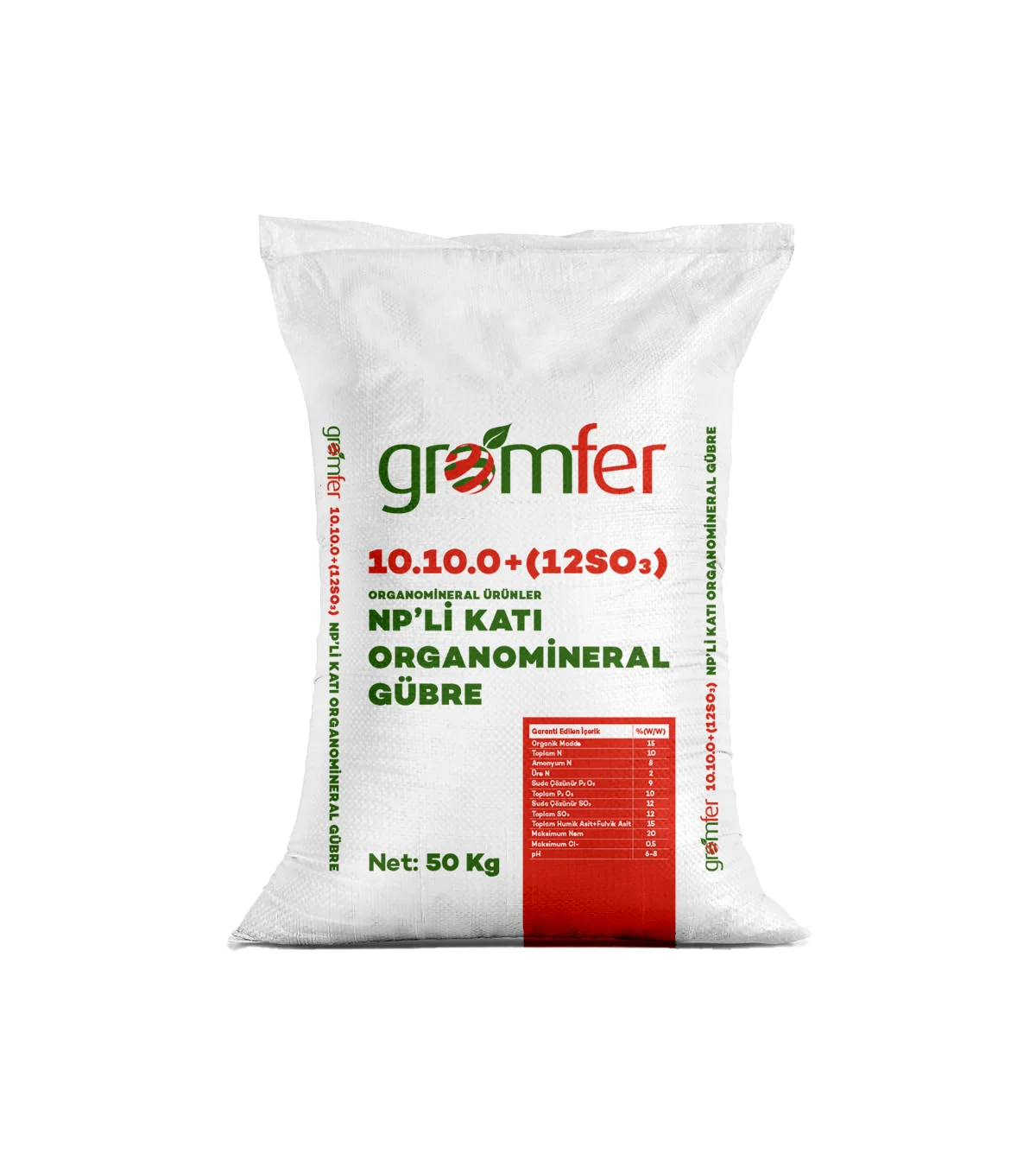10.10.0+12so3 Organomineral Gübre 50 KG