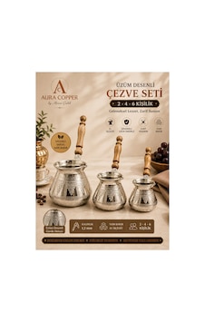 3 Lü Gümüş Renk Üzüm Desenli Bakır Cezve Seti 2-4-6 Kişilik 1,2 Mm El İşçiliği Ahşap Saplı - Bakır Bileklik Hediyedir 3 Lü Gümüş Renk Üzüm Desenli Bakır Cezve Seti 2-4-6 Kişilik 1,2 Mm El İşçiliği Ahşap Saplı - Bakır Bileklik Hediyedir