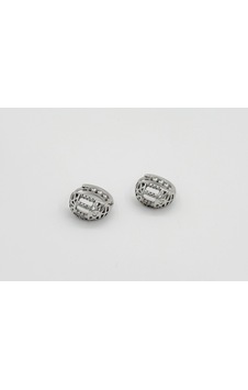 White Gold Plated Rico Hoop Küpe Silver White Gold Plated Rico Hoop Küpe Silver