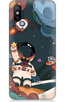 Xiaomi Redmi Note 6 Pro Uyumlu Sevimli Astronot Uzay Macerası Desenli Silikon Kılıf Xiaomi Redmi Note 6 Pro Uyumlu Sevimli Astronot Uzay Macerası Desenli Silikon Kılıf